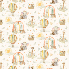 Mini Menagerie - Wild Animal Allover - Cream
