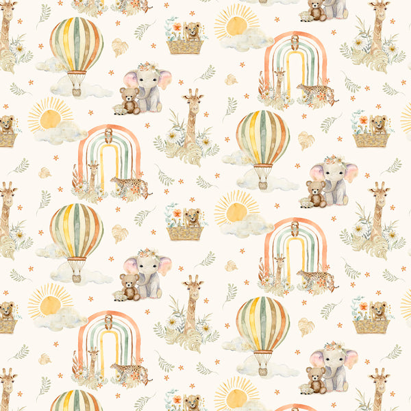 Mini Menagerie - Wild Animal Allover - Cream