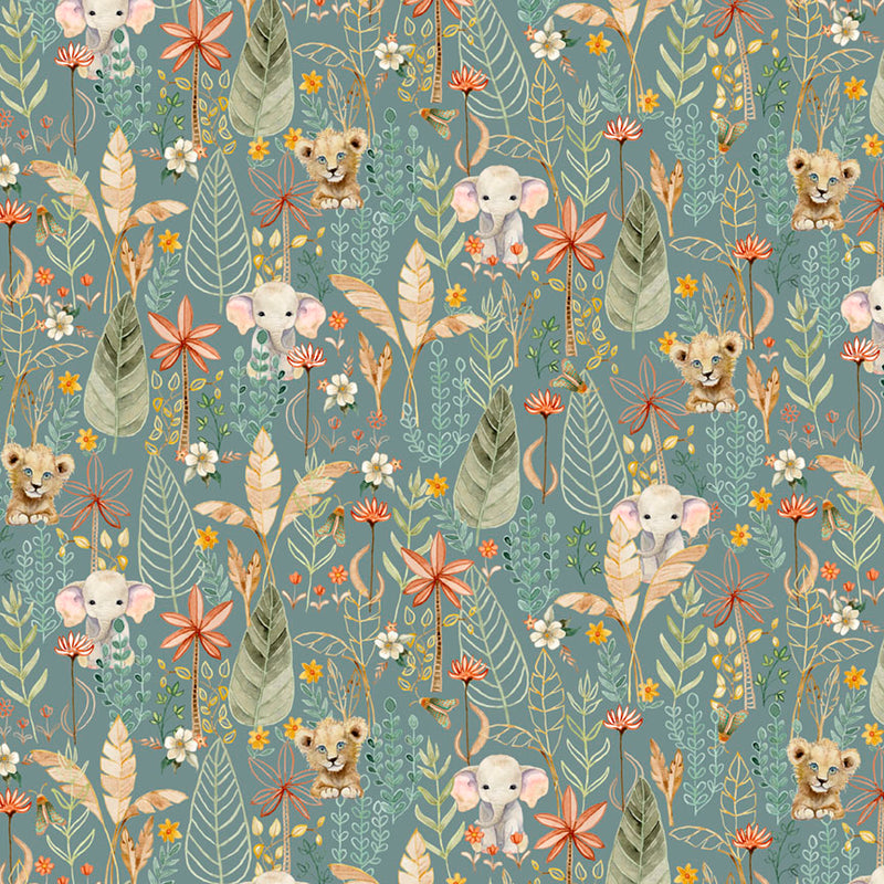 Mini Menagerie - Packed Animal Allover - Dark Teal