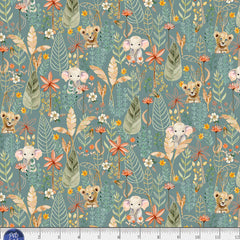 Mini Menagerie - Packed Animal Allover - Dark Teal