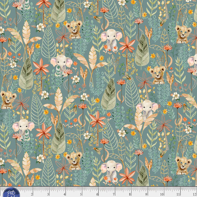 Mini Menagerie - Packed Animal Allover - Dark Teal