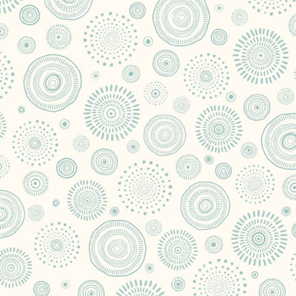 Mini Menagerie - Tossed Geo Wheels - Cream/Teal