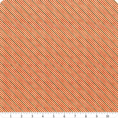 Holiday Charms - Christmas Stripes Red Metallic