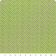 Holiday Charms - Christmas Stripes Green Metallic
