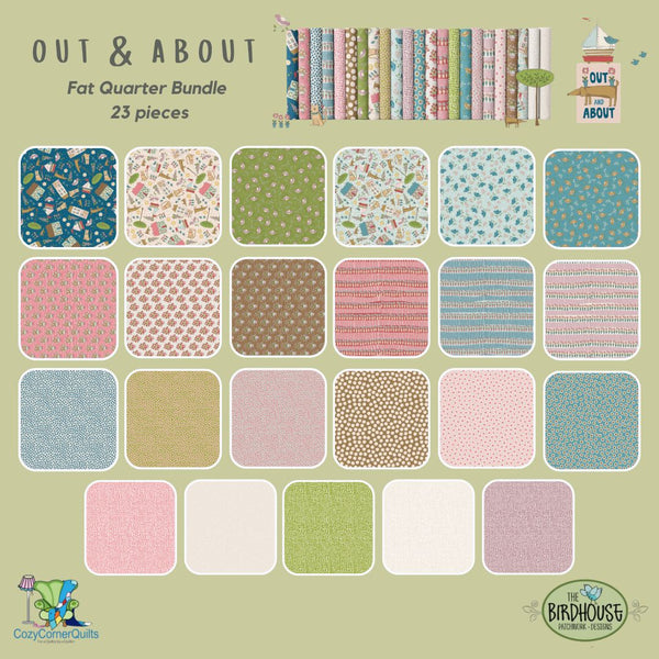 Out & About Fat Quarter Bundle - 23 pieces