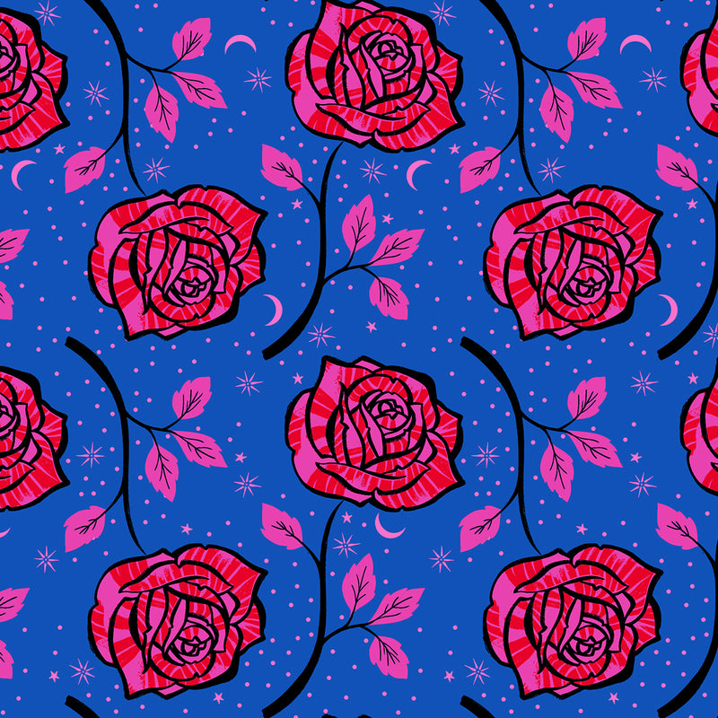 Ink Shop - Moonlit Roses Cobalt - RS-2139-15