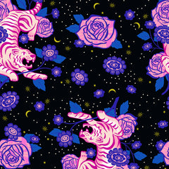Ink Shop - Tiger & Roses Midnight - RS-2143-13