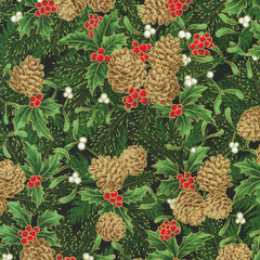 Holiday Flourish Festive Finery - Pine cones and holly