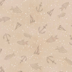Set Sail - Anchors & Fish - Tan