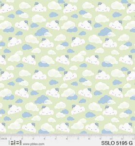 Sleepy Sloth - Clouds - Green