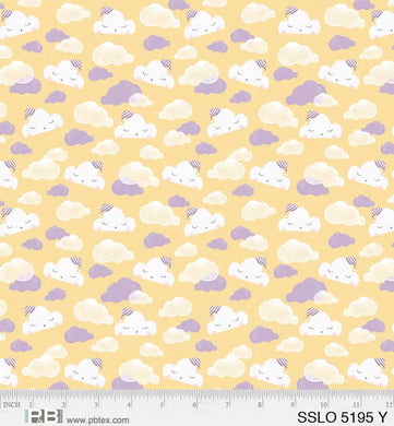 Sleepy Sloth - Clouds - Yellow