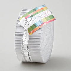 Bella Solids - White - 2.5 inch Jelly Roll - 40 pieces