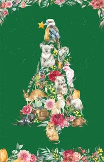 Bush Celebration - Tree Panel in Emerald