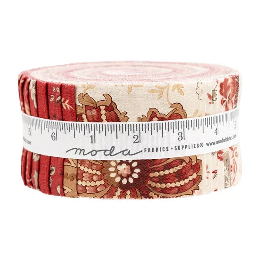 Le Jardin Rouge - 2.5 inch Jelly Roll - 40 pieces