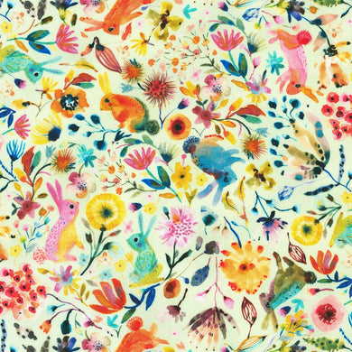 Flora & Fun - Bunnies on Mint