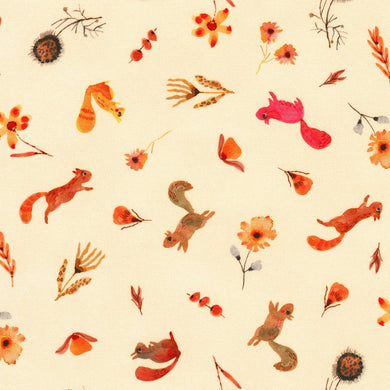 Flora & Fun - Squirrels on Cream