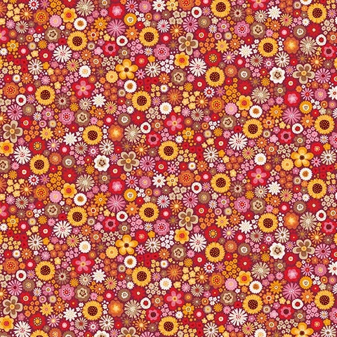 Autumn Days - Mini Floral in Red