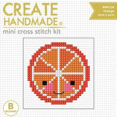 Create Handmade Mini Cross Stitch Kit - Orange
