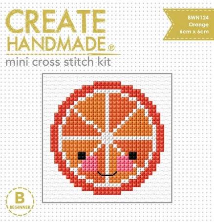 Create Handmade Mini Cross Stitch Kit - Orange