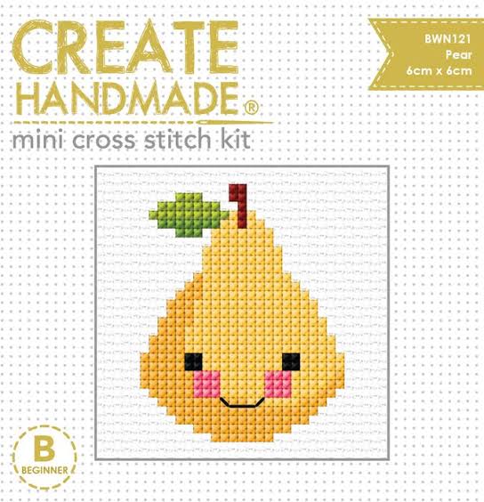 Create Handmade Mini Cross Stitch Kit - Pear
