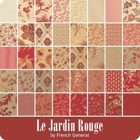 Le Jardin Rouge - 2.5 inch Jelly Roll - 40 pieces