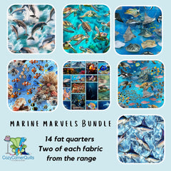 Marine Marvels Fat Quarter Bundle - 14 piece