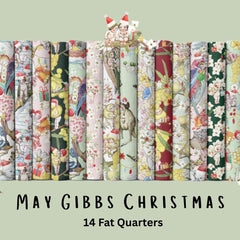 May Gibbs Christmas Fat Quarter Bundle - 14 pieces