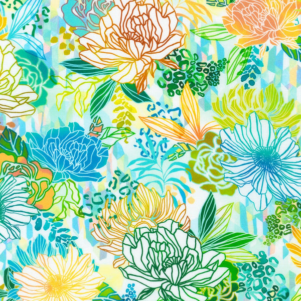 Midnight in the Jungle - Floral - Cream