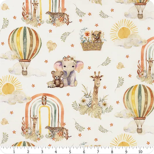 Mini Menagerie - Wild Animal Allover - Cream