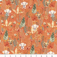 Mini Menagerie - Packed Animal Allover - Orange