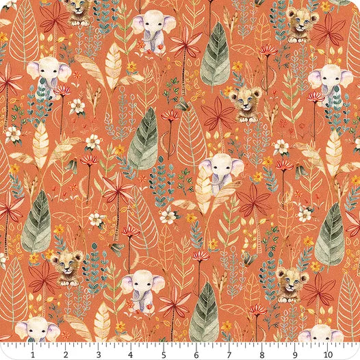 Mini Menagerie - Packed Animal Allover - Orange