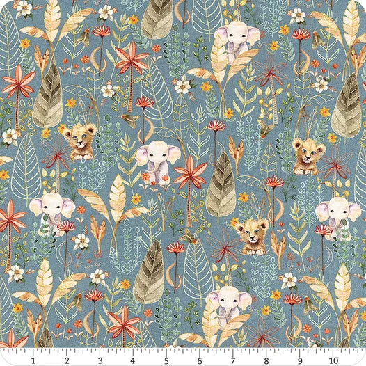 Mini Menagerie - Packed Animal Allover - Dark Teal