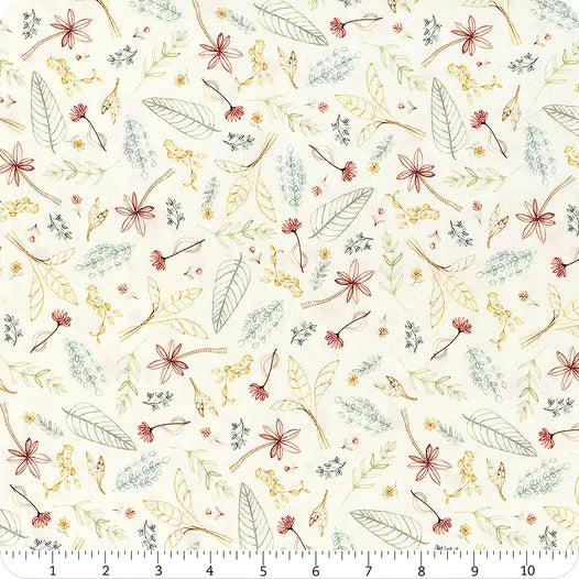 Mini Menagerie - Tossed Leaves - Cream