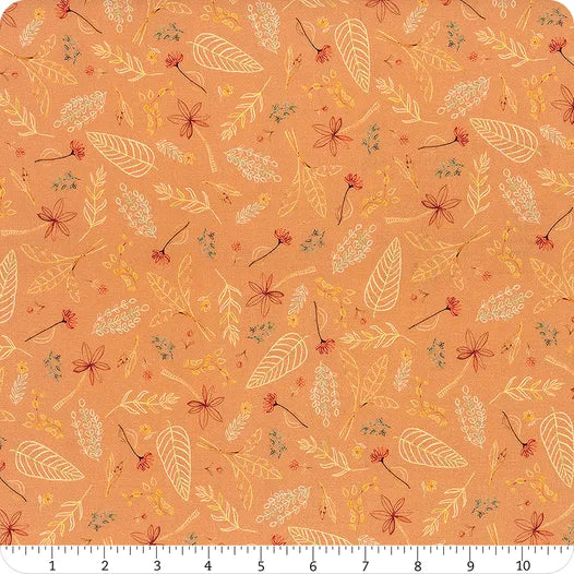 Mini Menagerie - Tossed Leaves - Orange