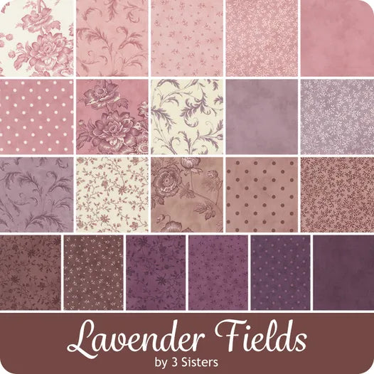 3 Sisters Lavender Fields - Charm Squares