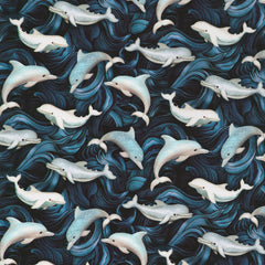 Ocean Fantasy - Dancing Dolphins – Navy