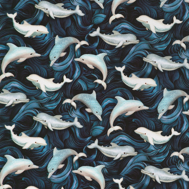 Ocean Fantasy - Dancing Dolphins – Navy