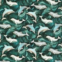 Ocean Fantasy - Dancing Dolphins – Teal