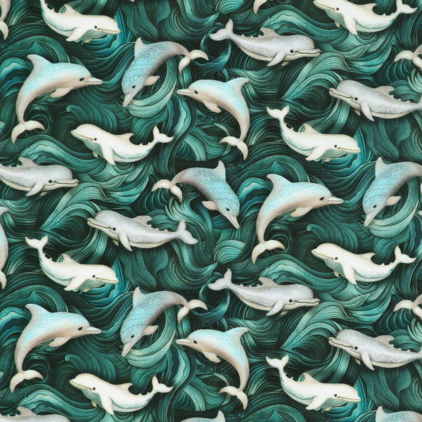 Ocean Fantasy - Dancing Dolphins – Teal