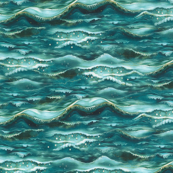 Ocean Fantasy - Rolling Waves – Teal
