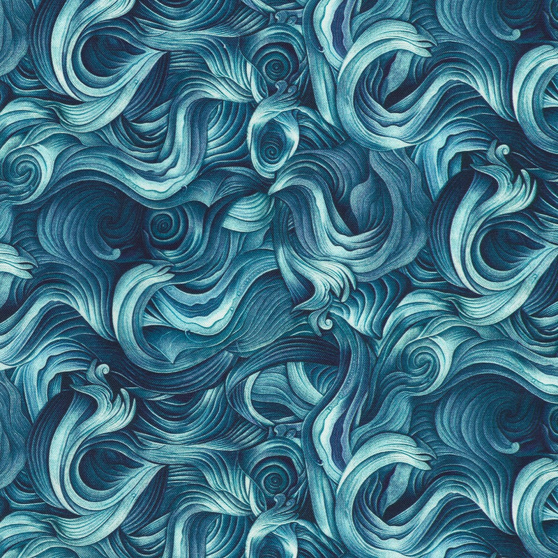 Ocean Fantasy - Ocean Swirls – Deep Blue
