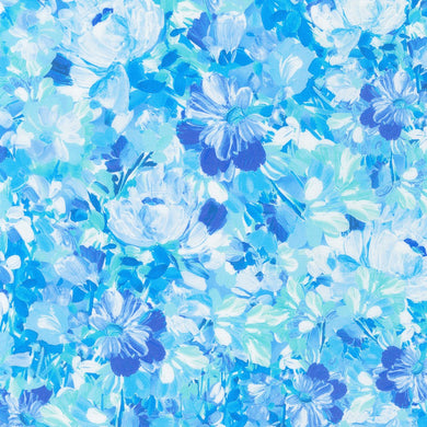 Painterly Petals - Blue 222744