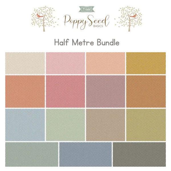 Tilda Basics Poppy Seed - Half Metre Bundle