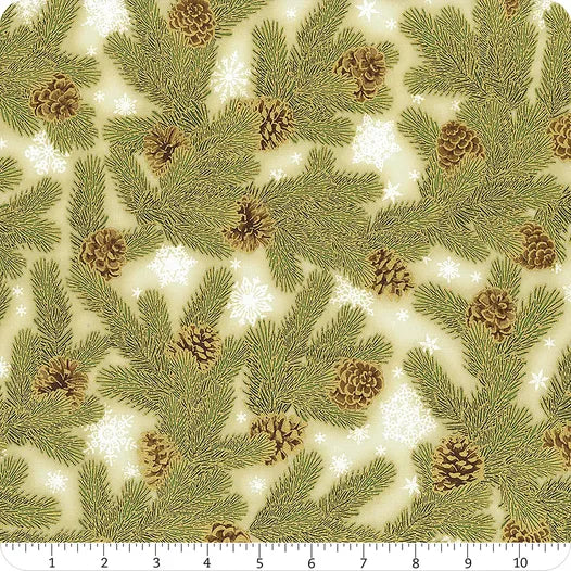 Holiday Flourish - Pinecone - Ivory