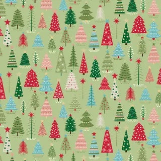 Cosy Home Christmas - Cosy Trees in Green