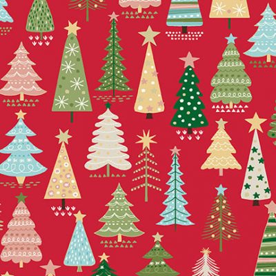 Cosy Home Christmas - Cosy Trees in Red