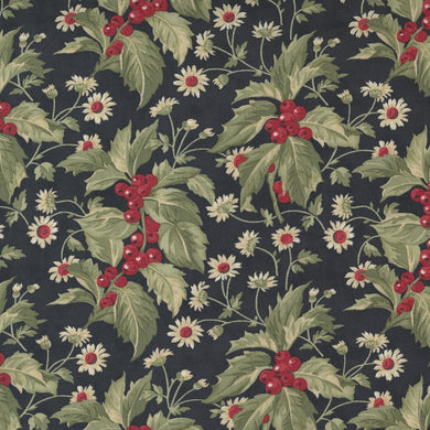 Poinsettia Plaza - Holly Berry - Ebony