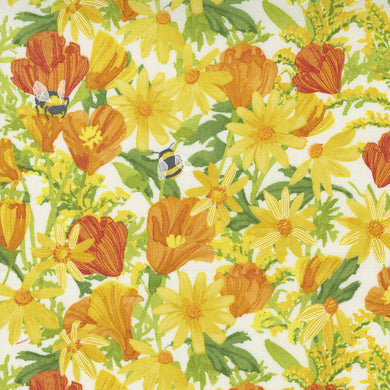 Wild Blossoms - Large Floral - Cream