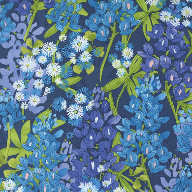 Wild Blossoms - Bluebonnet - Navy
