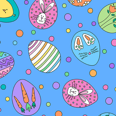 Hoppy Easter - Fancy Eggs - Blue